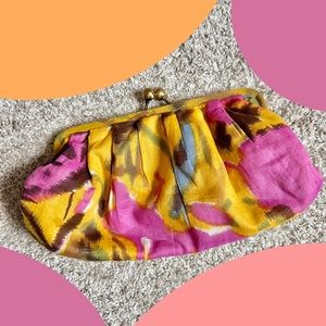 Anthropologie Vintage Yellow Clutch w/matching mirror: by Stephanie Johnson NWOT